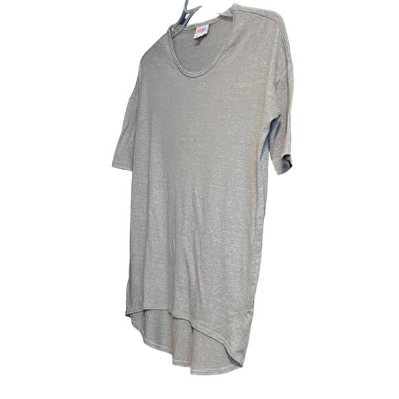 LULAROE SHORT SLEEVE PULL-OVER LIGHTWEIGHT TOP, WOMENS, XXS, LIGHT HEATHER GREY - Picture 4 of 10
